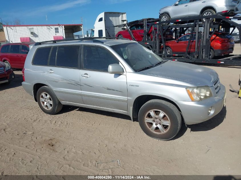 2001 Toyota Highlander V6 VIN: JTEGF21A910019269 Lot: 40804280