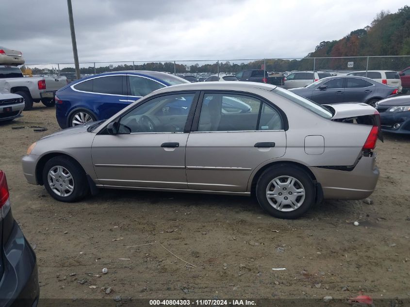 2001 Honda Civic Lx VIN: 2HGES16531H576785 Lot: 40804303