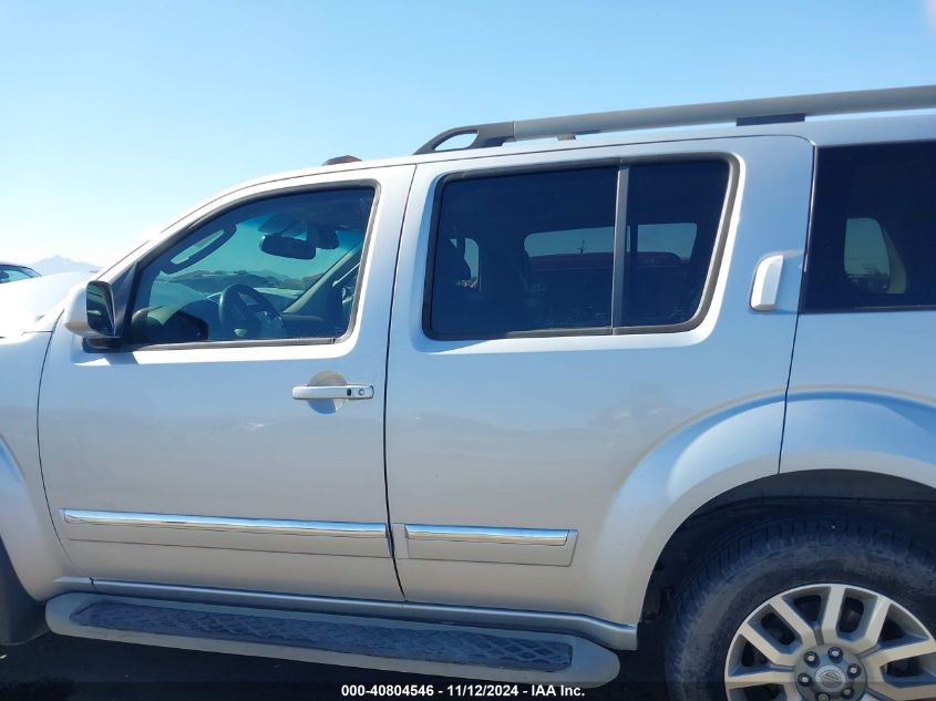 2011 Nissan Pathfinder Le VIN: 5N1AR1NB9BC615086 Lot: 40804546