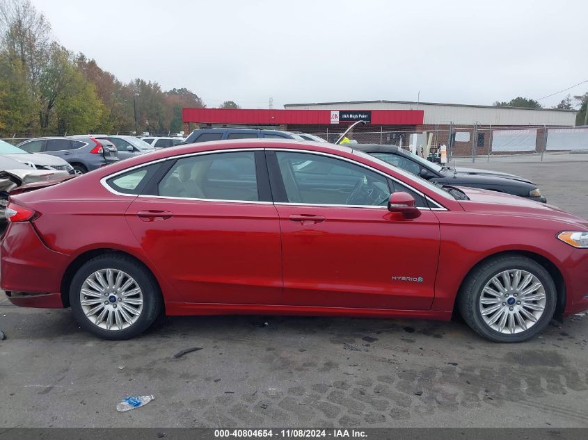 2013 Ford Fusion Hybrid Se VIN: 3FA6P0LU5DR319250 Lot: 40804654