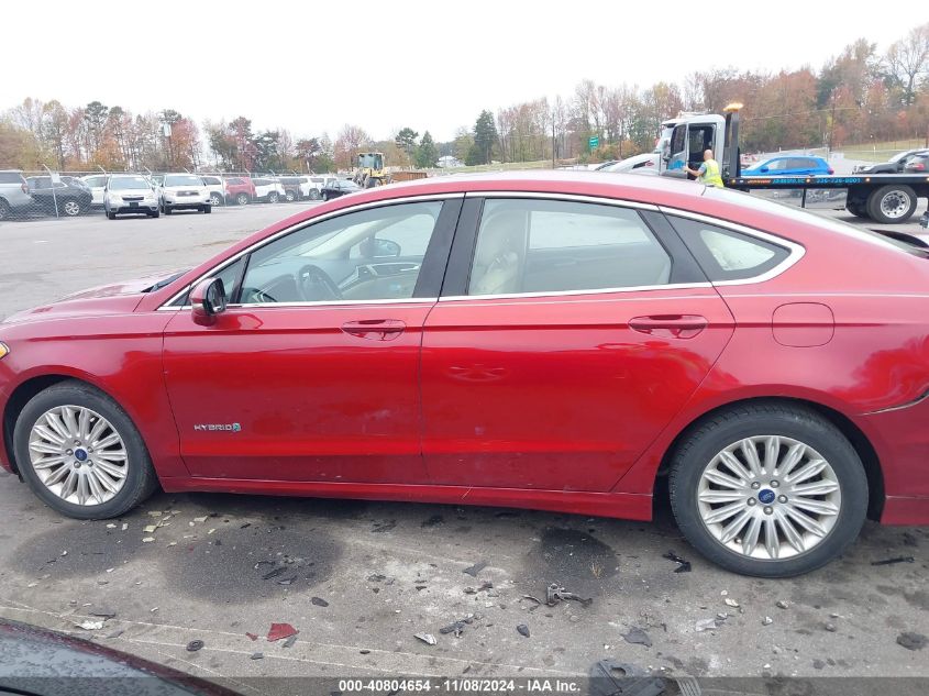 2013 Ford Fusion Hybrid Se VIN: 3FA6P0LU5DR319250 Lot: 40804654