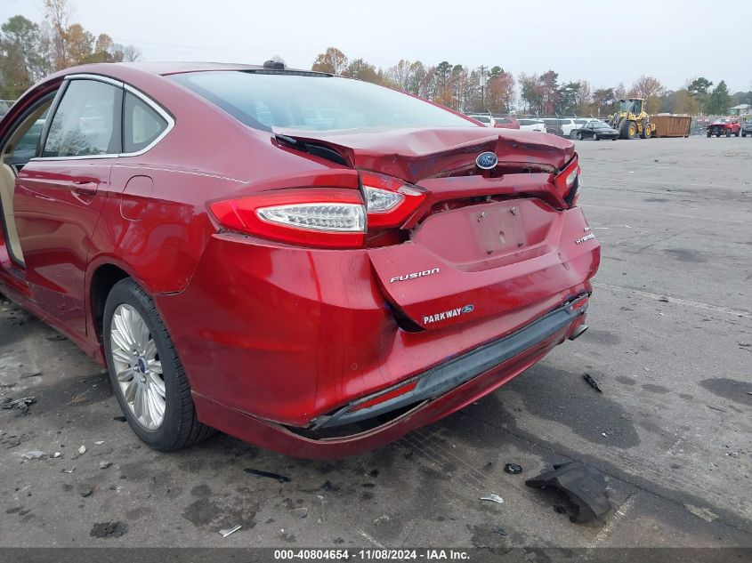 2013 Ford Fusion Hybrid Se VIN: 3FA6P0LU5DR319250 Lot: 40804654