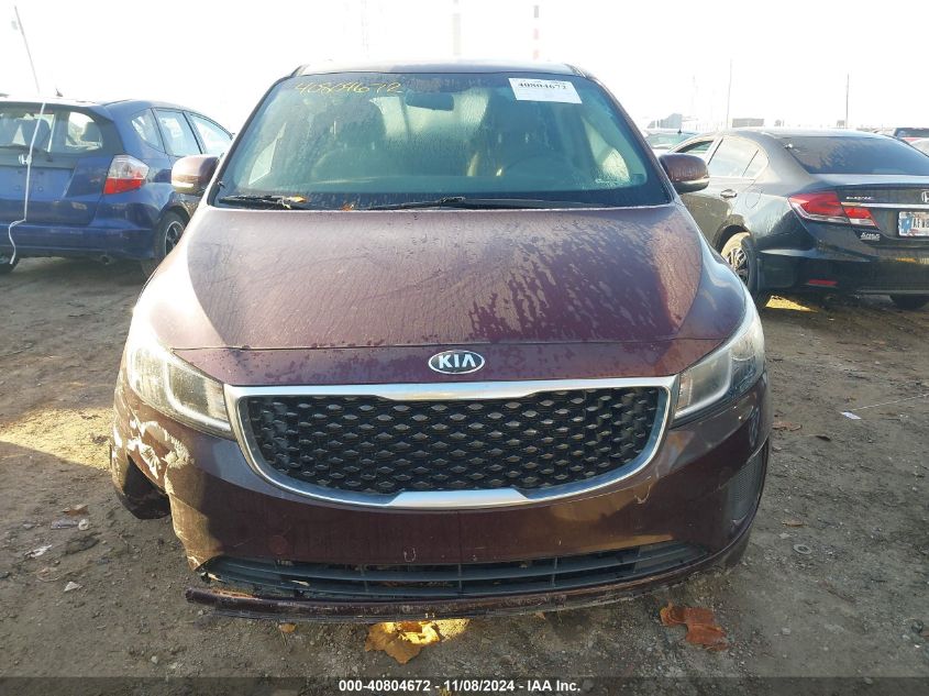 2016 Kia Sedona Lx VIN: KNDMB5C11G6189181 Lot: 40804672