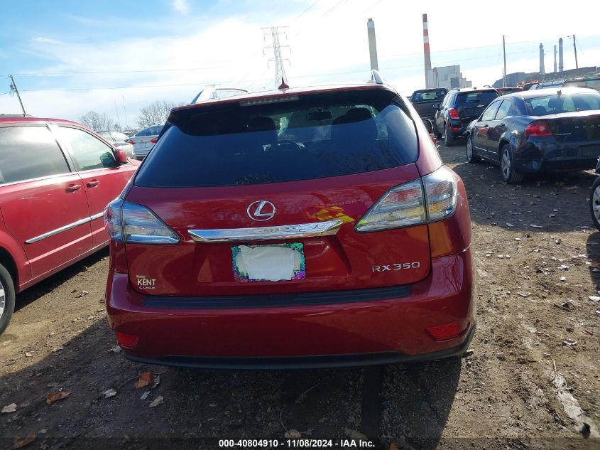 2012 Lexus Rx 350 VIN: 2T2BK1BA6CC131552 Lot: 40804910