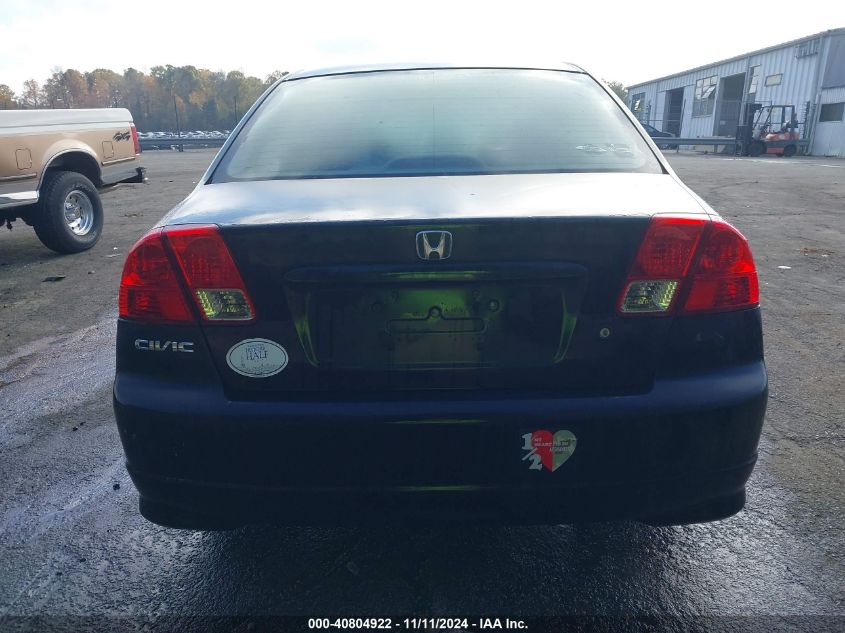 2005 Honda Civic Lx VIN: 1HGES16525L012330 Lot: 40804922