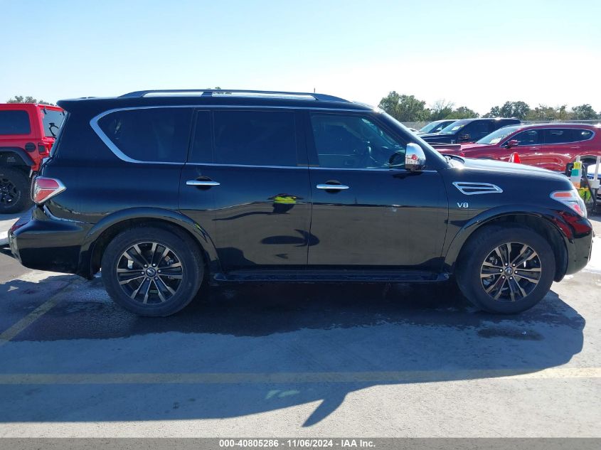 2020 Nissan Armada Platinum 2Wd VIN: JN8AY2NF7L9360439 Lot: 40805286