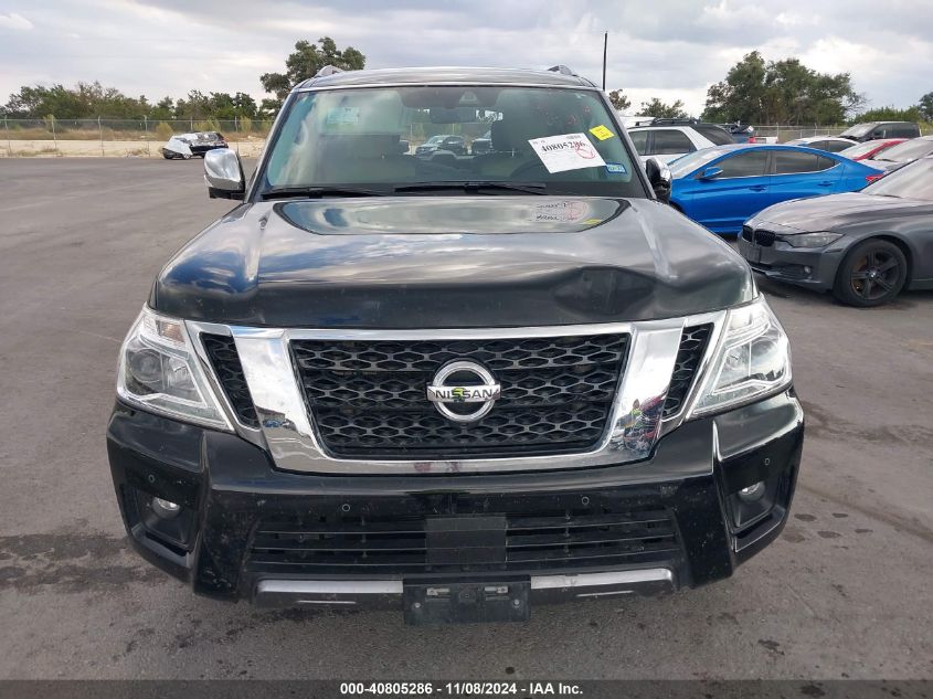 2020 Nissan Armada Platinum 2Wd VIN: JN8AY2NF7L9360439 Lot: 40805286