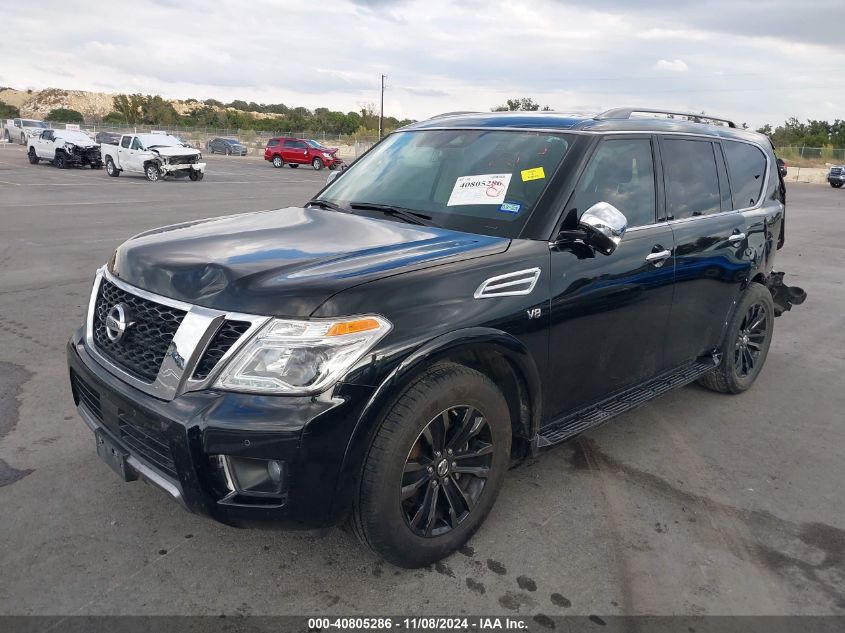 VIN JN8AY2NF7L9360439 2020 Nissan Armada, Platinum 2Wd no.2