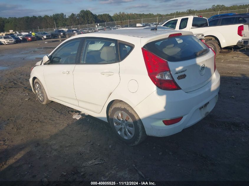 2016 Hyundai Accent Se VIN: KMHCT5AE1GU256206 Lot: 40805525