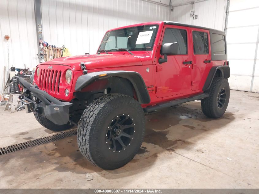 2016 Jeep Wrangler Unlimited Sport VIN: 1C4BJWDG8GL166209 Lot: 40805607