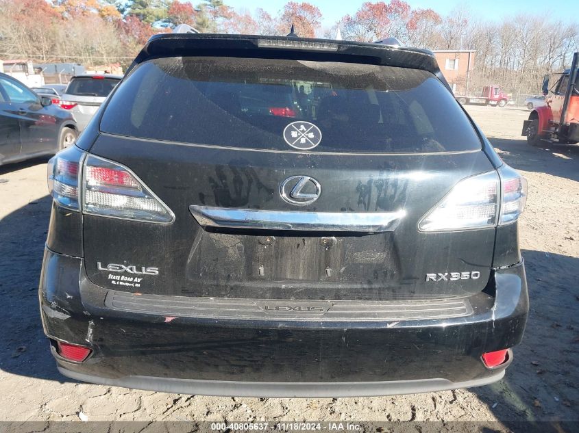 2010 Lexus Rx 350 VIN: 2T2BK1BA1AC009162 Lot: 40805637