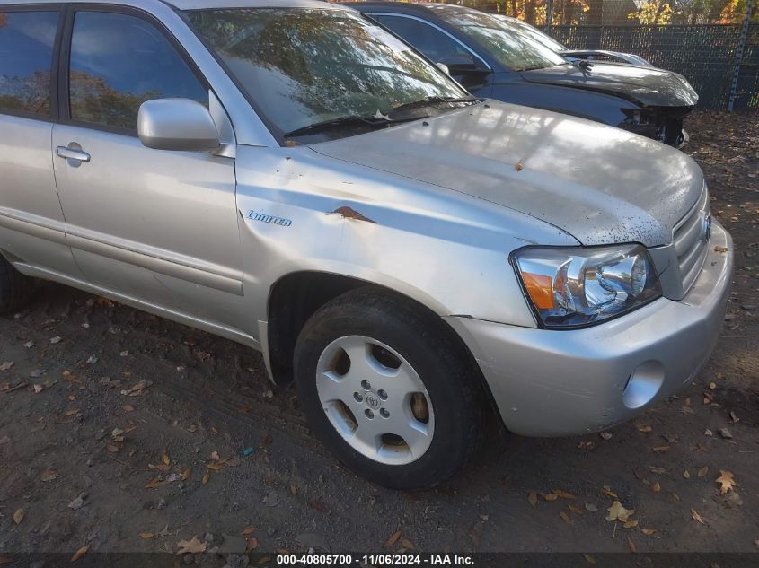 2005 Toyota Highlander Limited V6 VIN: JTEEP21A950121388 Lot: 40805700