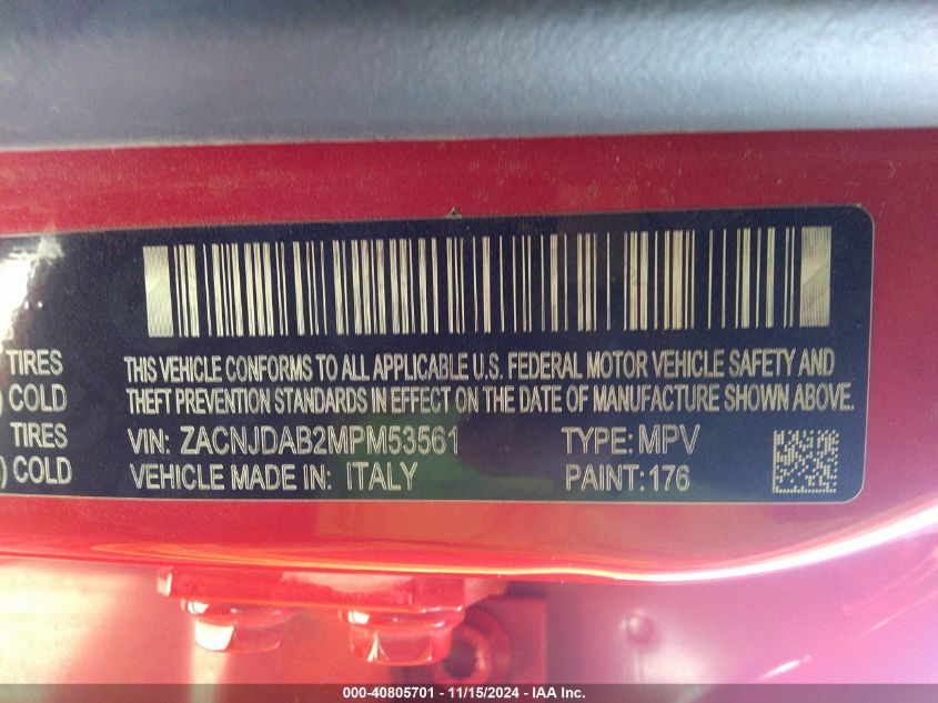 2021 JEEP RENEGADE SPORT 4X4 - ZACNJDAB2MPM53561