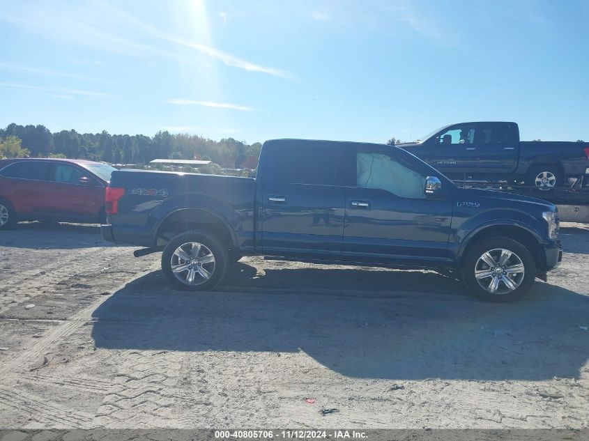 2019 Ford F-150 Platinum VIN: 1FTEW1E46KFC11807 Lot: 40805706