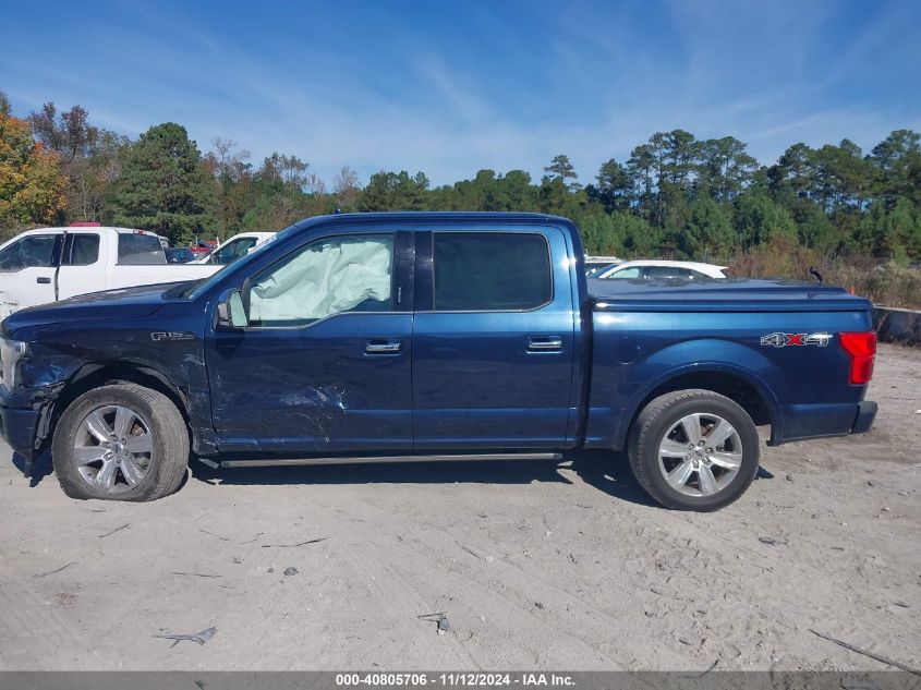 2019 Ford F-150 Platinum VIN: 1FTEW1E46KFC11807 Lot: 40805706