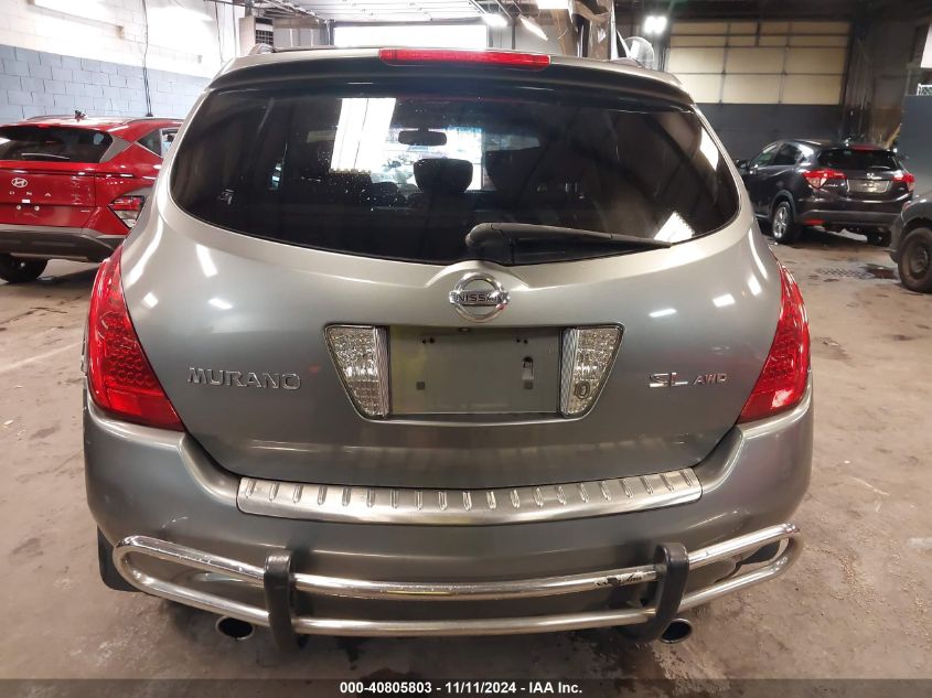 2007 Nissan Murano Sl VIN: JN8AZ08WX7W624998 Lot: 40805803