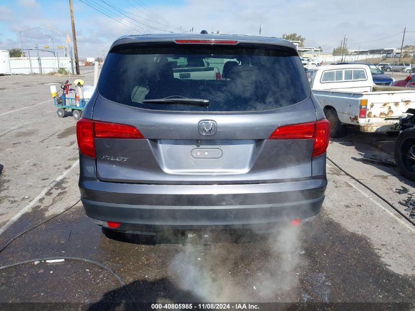 2017 Honda Pilot Ex-L VIN: 5FNYF5H50HB024293 Lot: 40805985