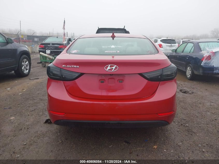 2016 Hyundai Elantra Se VIN: KMHDH4AE1GU501862 Lot: 40806054