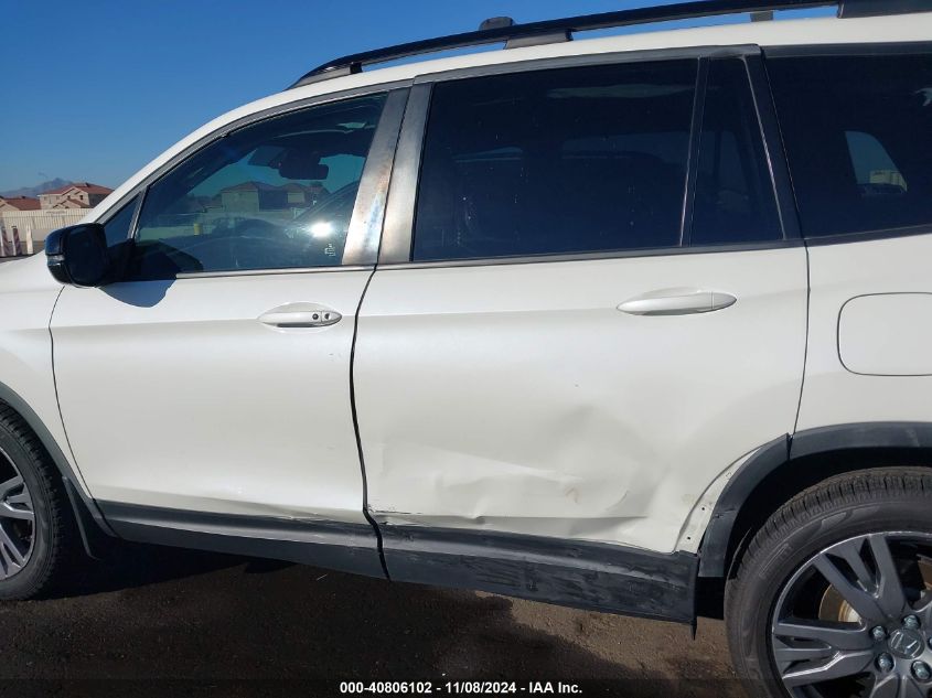 2019 Honda Passport Ex-L VIN: 5FNYF7H52KB003609 Lot: 40806102