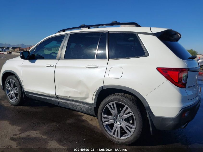 2019 Honda Passport Ex-L VIN: 5FNYF7H52KB003609 Lot: 40806102