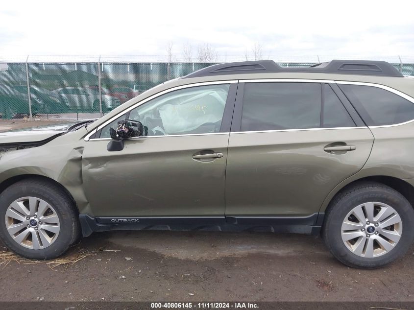 2019 Subaru Outback 2.5I Premium VIN: 4S4BSAHC0K3262332 Lot: 40806145