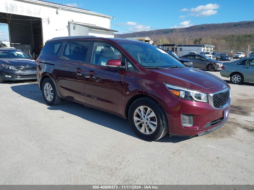 VIN KNDMB5C18G6192871 2016 KIA Sedona, LX no.1