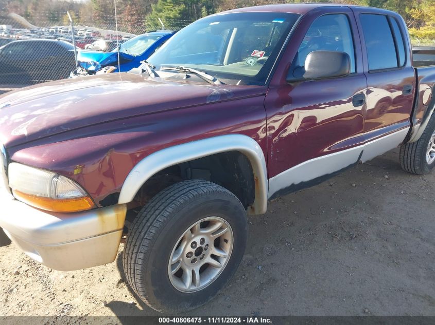 2003 Dodge Dakota Quad Slt VIN: 1D7HG48N33S198965 Lot: 40806475