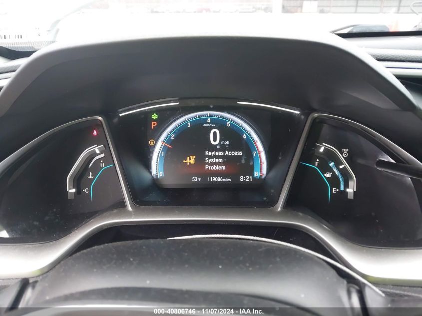 2019 Honda Civic Ex VIN: 19XFC1F31KE001306 Lot: 40806746