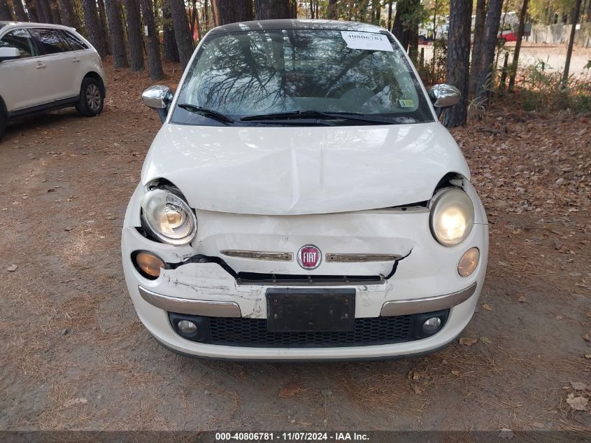 2012 Fiat 500 Lounge VIN: 3C3CFFCR6CT118512 Lot: 40806781