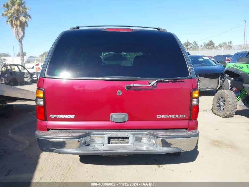 2005 Chevrolet Tahoe Ls VIN: 1GNEC13V75R186043 Lot: 40806802