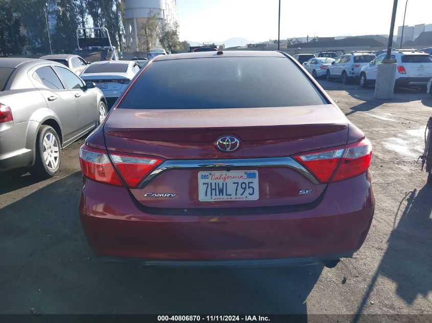 2015 Toyota Camry Se VIN: 4T1BF1FK8FU883249 Lot: 40806870