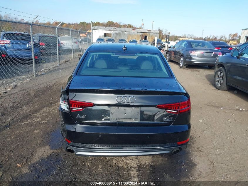 2018 Audi A4 2.0T Premium VIN: WAUENAF4XJN020121 Lot: 40806915