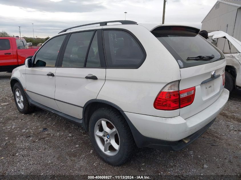 2003 BMW X5 3.0I VIN: 5UXFA53523LV89260 Lot: 40806927