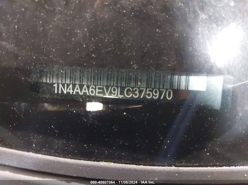 2020 NISSAN MAXIMA VIN: 1N4AA6EV9LC375970