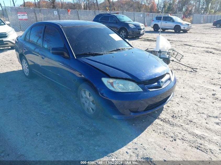 2004 Honda Civic Lx VIN: 1HGES16574L022849 Lot: 40807148