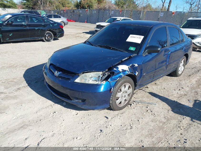 2004 Honda Civic Lx VIN: 1HGES16574L022849 Lot: 40807148