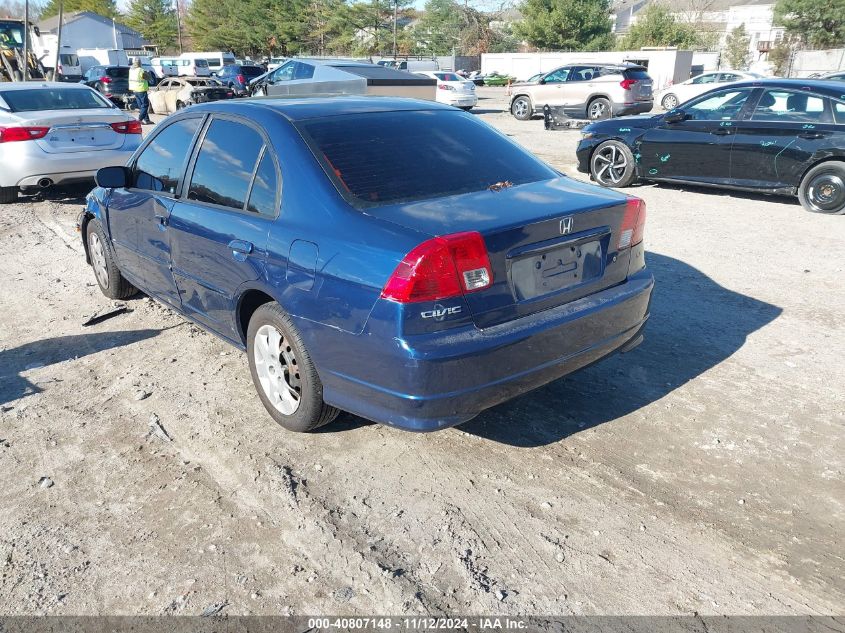 2004 Honda Civic Lx VIN: 1HGES16574L022849 Lot: 40807148