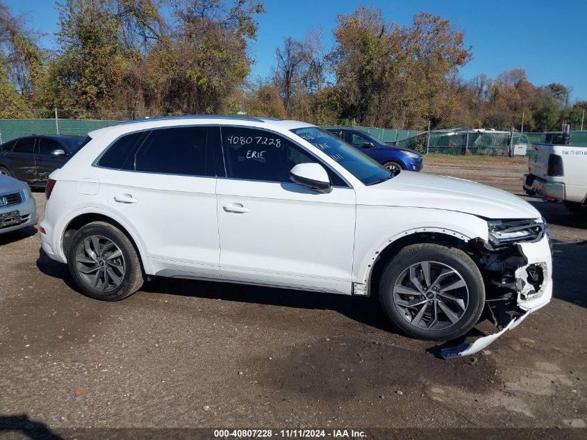 2021 Audi Q5 Premium Plus 45 Tfsi Quattro S Tronic VIN: WA1BAAFY5M2070011 Lot: 40807228