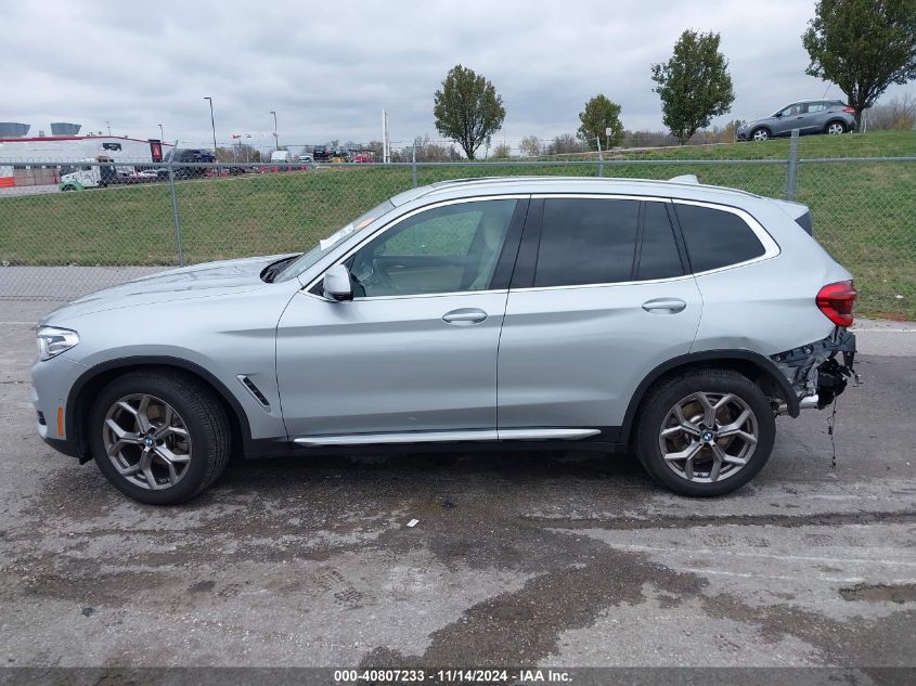 2021 BMW X3 xDrive30I VIN: 5UXTY5C04M9G99120 Lot: 40807233