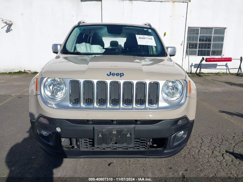 2015 Jeep Renegade Limited VIN: ZACCJBDT3FPB79499 Lot: 40807310