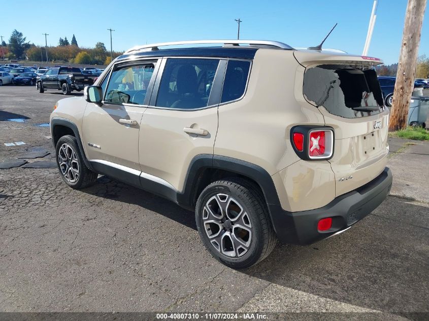 VIN ZACCJBDT3FPB79499 2015 Jeep Renegade, Limited no.3