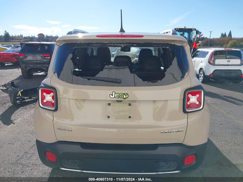 2015 Jeep Renegade Limited VIN: ZACCJBDT3FPB79499 Lot: 40807310