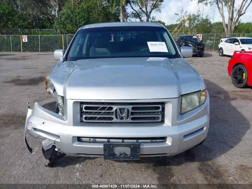 2006 Honda Ridgeline Rts VIN: 2HJYK164X6H567720 Lot: 40807429