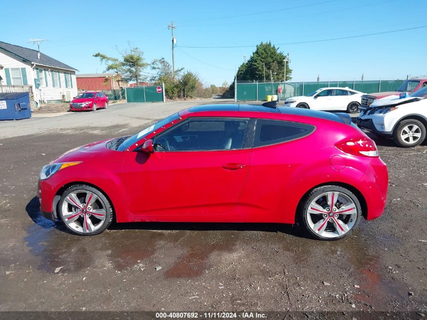 2014 Hyundai Veloster Base W/Black VIN: KMHTC6AD8EU184110 Lot: 40807692