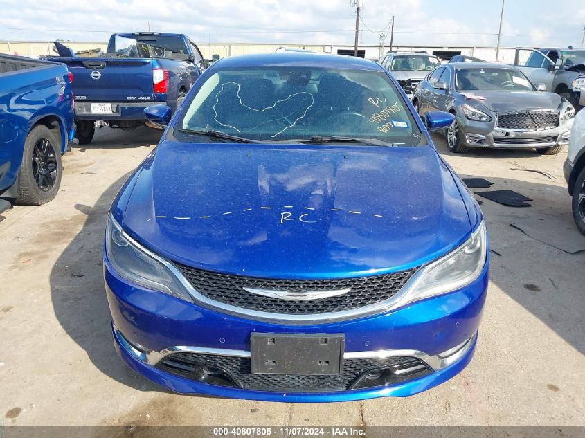 2015 Chrysler 200 C VIN: 1C3CCCCG9FN507509 Lot: 40807805