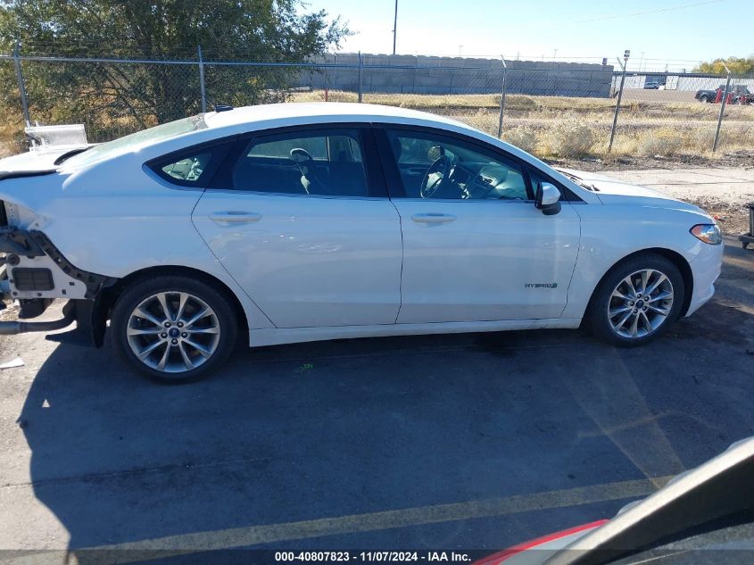 2017 Ford Fusion Hybrid Se VIN: 3FA6P0LU2HR316344 Lot: 40807823