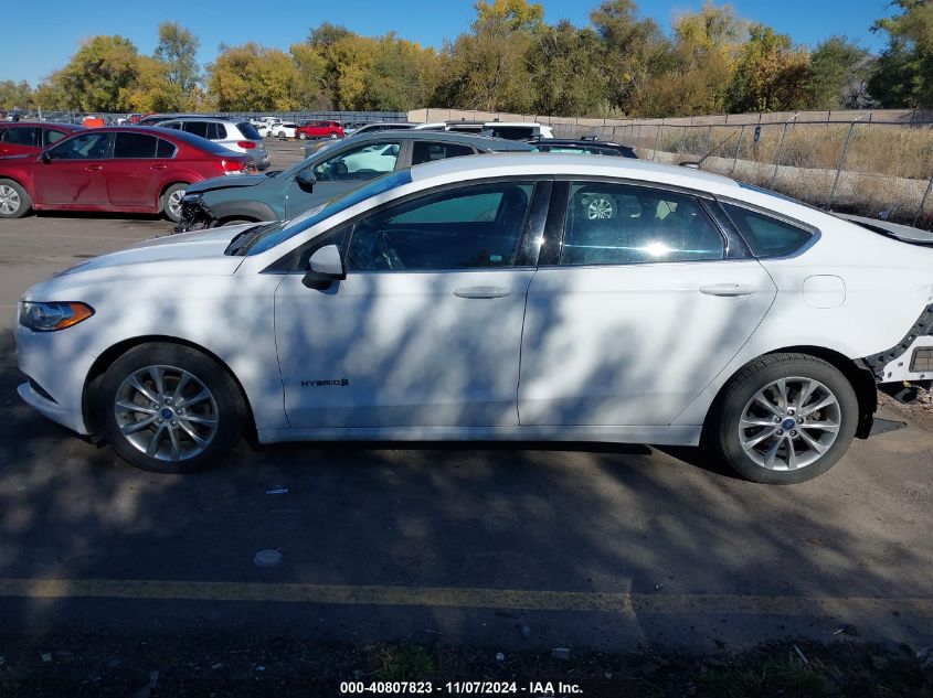 2017 Ford Fusion Hybrid Se VIN: 3FA6P0LU2HR316344 Lot: 40807823