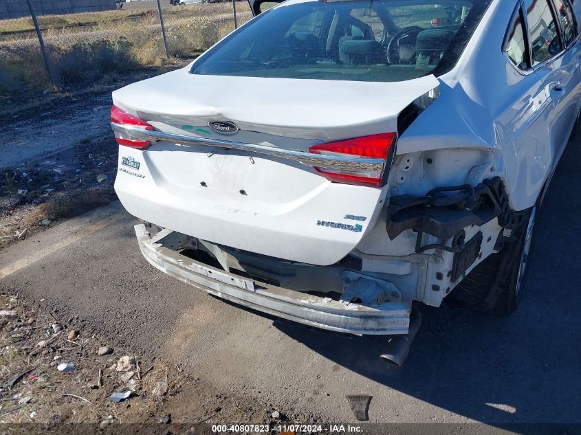 2017 Ford Fusion Hybrid Se VIN: 3FA6P0LU2HR316344 Lot: 40807823