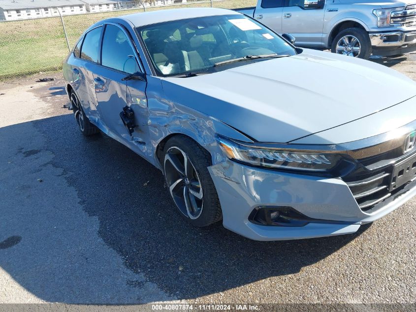 2021 Honda Accord Sport VIN: 1HGCV1F35MA089412 Lot: 40807874