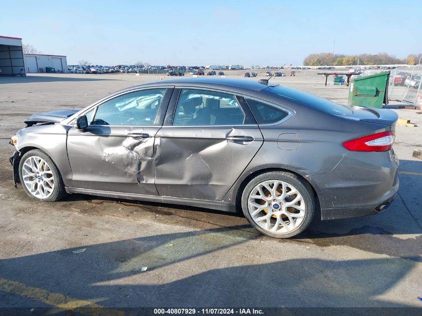 2013 Ford Fusion Titanium VIN: 3FA6P0D91DR254052 Lot: 40807929